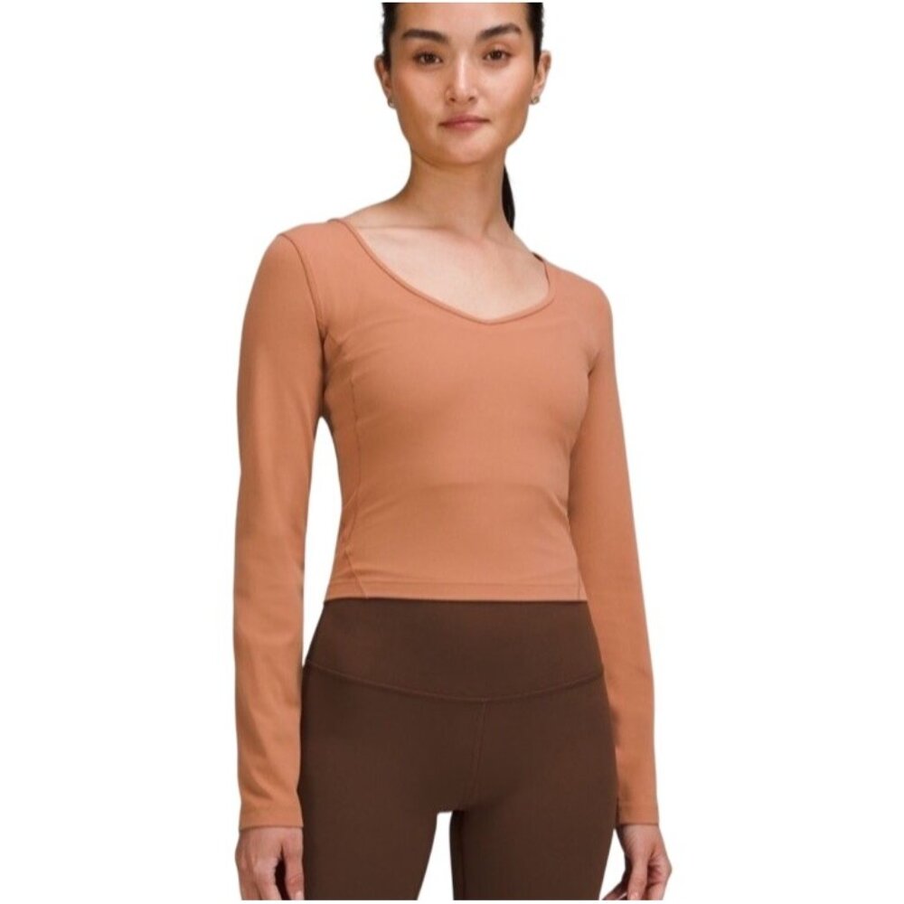 Luluemon Align Long Sleeve Women’s 8 Salmon Coral Color  Athletic Shirt Top